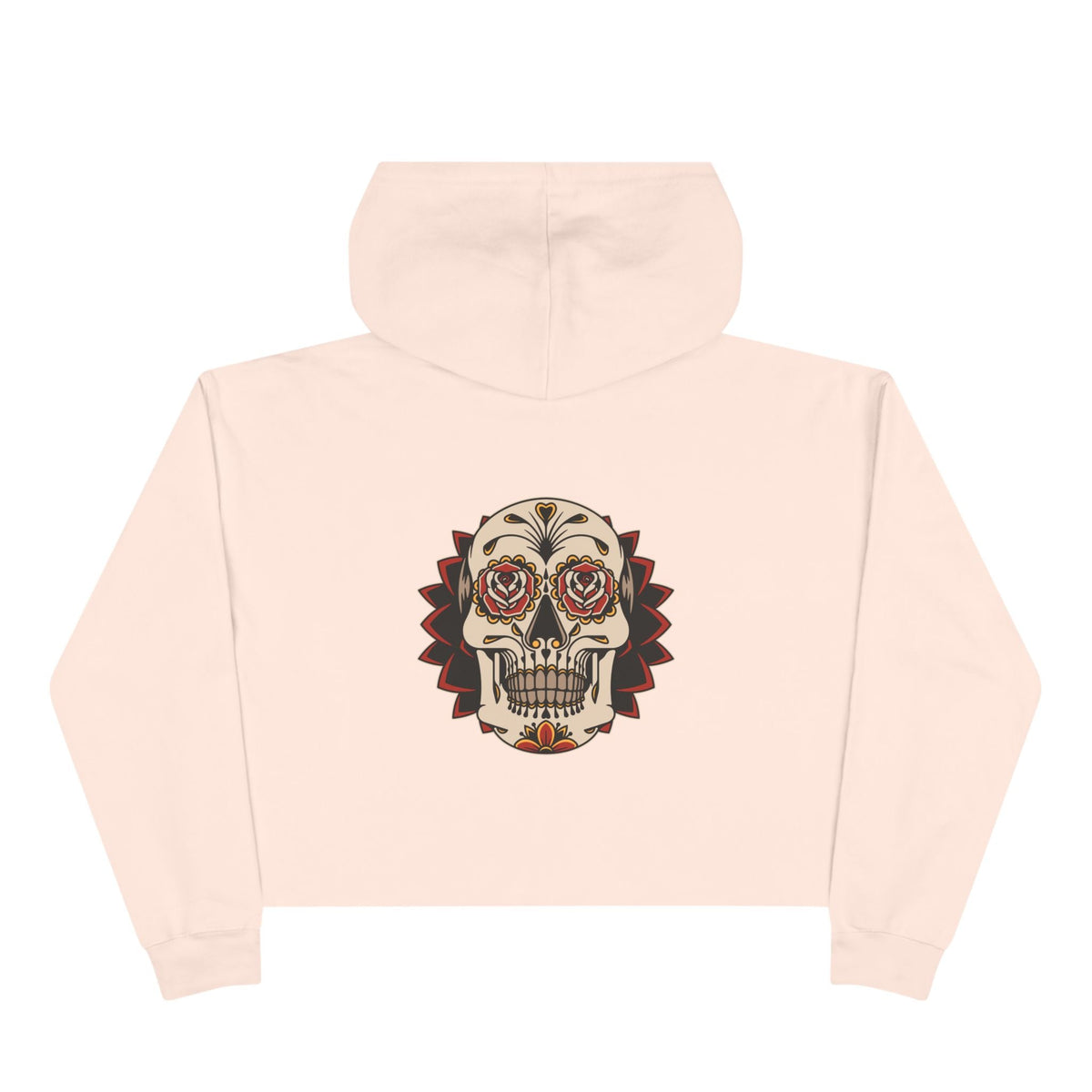 Liebe Calavera Rosa Crop Hoodie