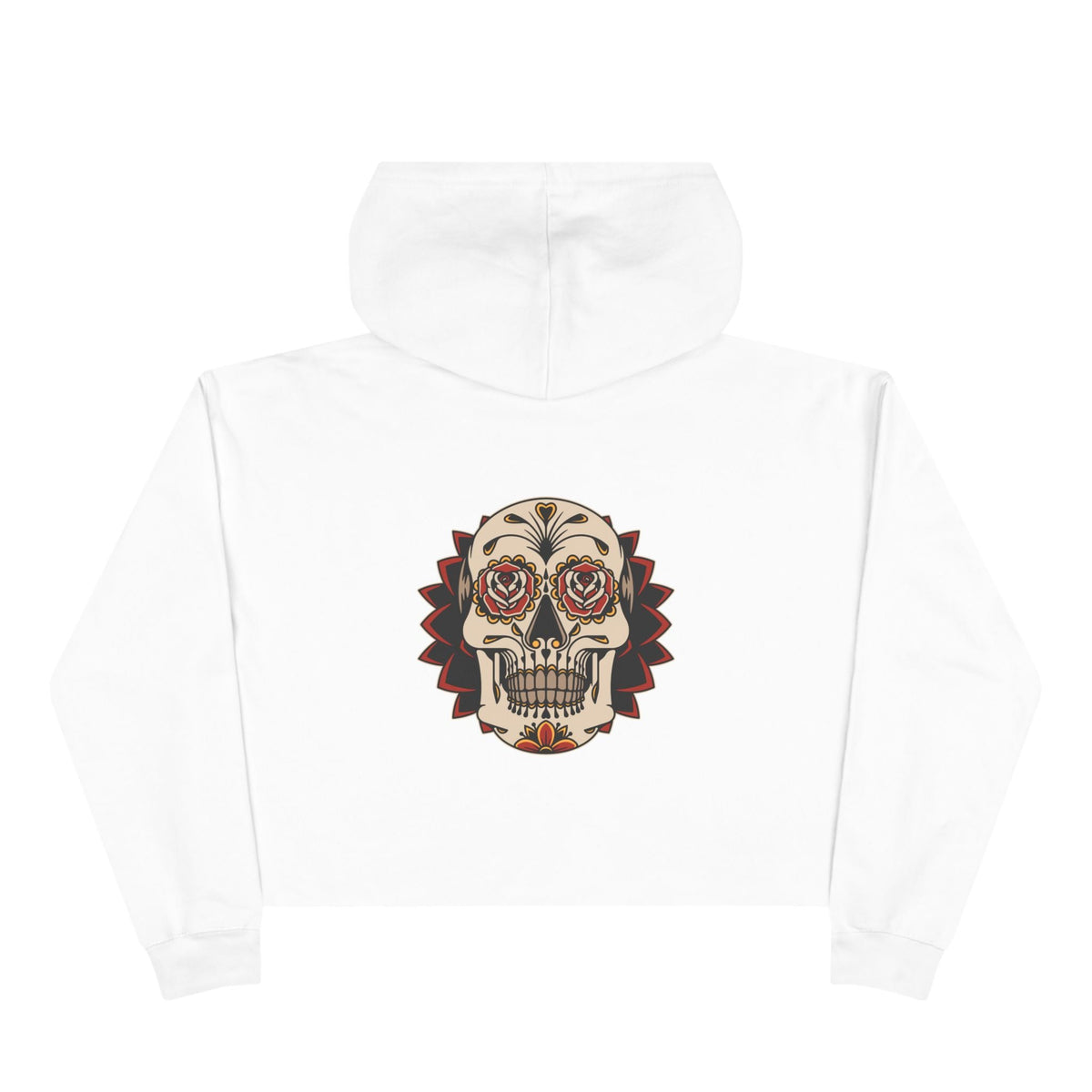 Liebe Calavera Rosa Crop Hoodie