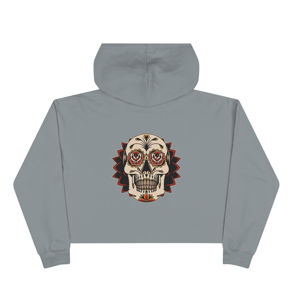 Liebe Calavera Rosa Crop Hoodie