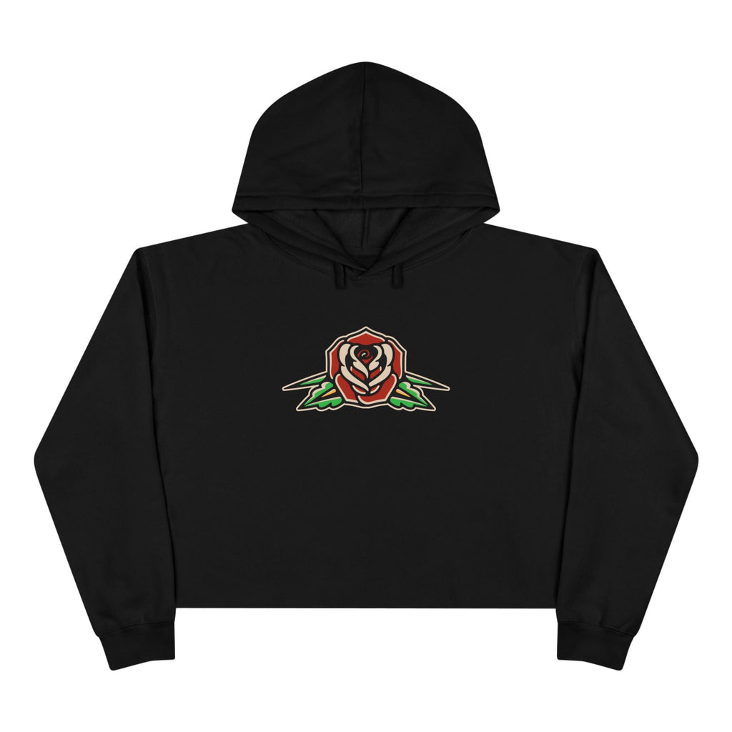 Liebe Calavera Rosa Crop Hoodie