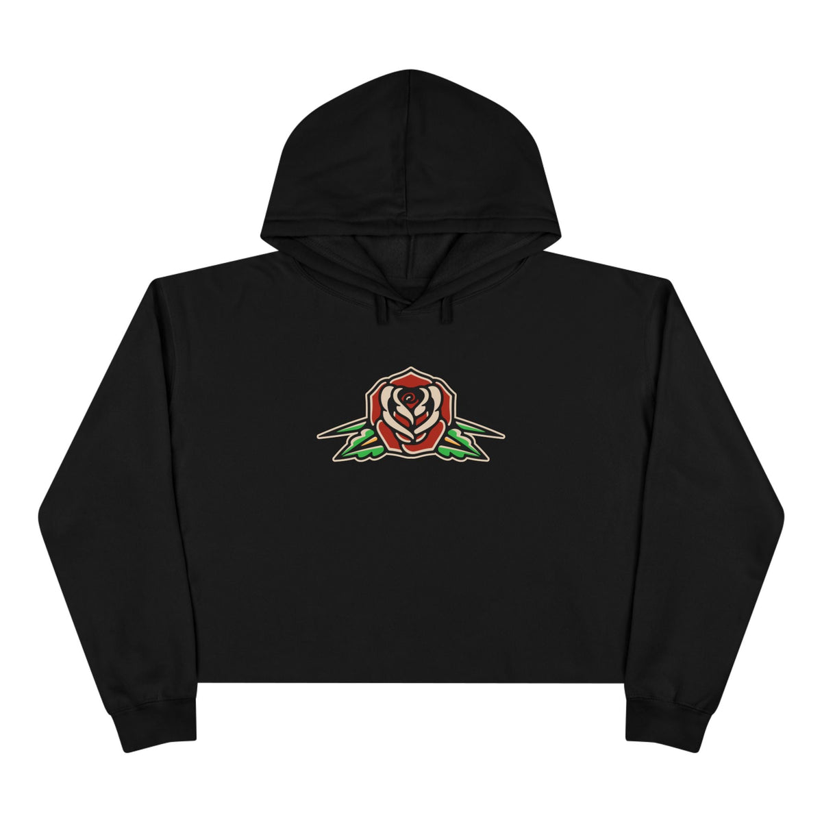 Liebe Calavera Rosa Crop Hoodie