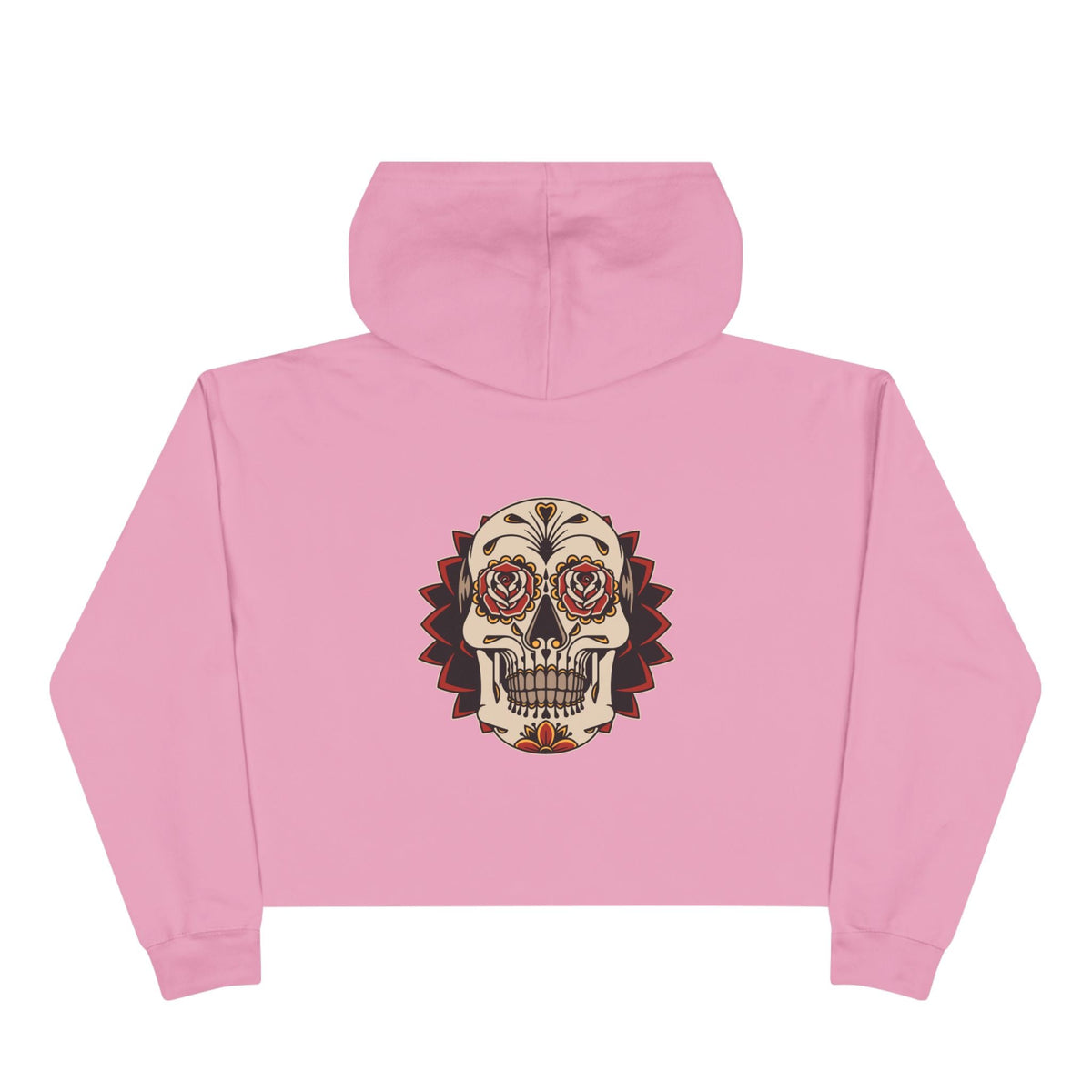 Liebe Calavera Rosa Crop Hoodie