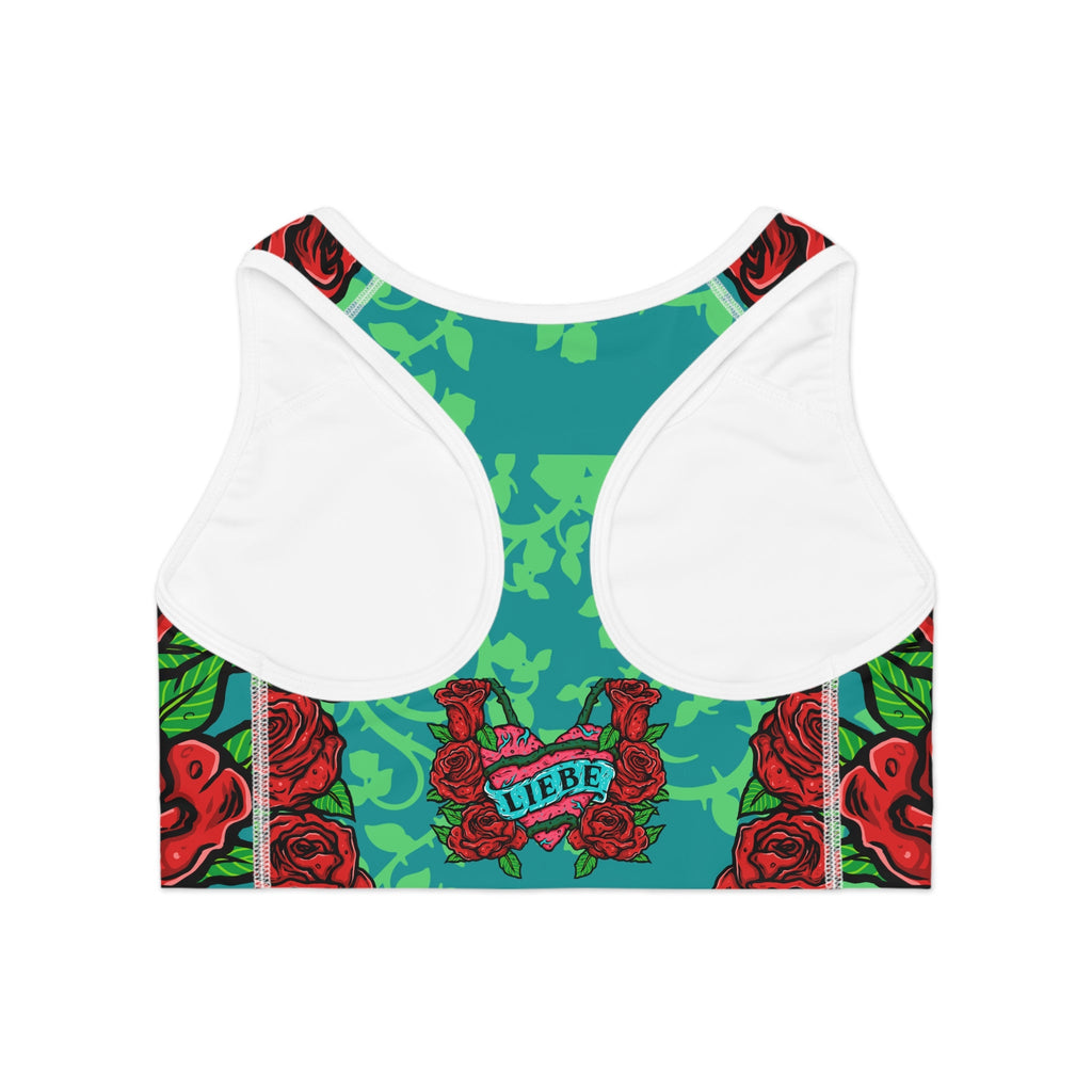 Liebe "Skull and Roses" Sports Bra
