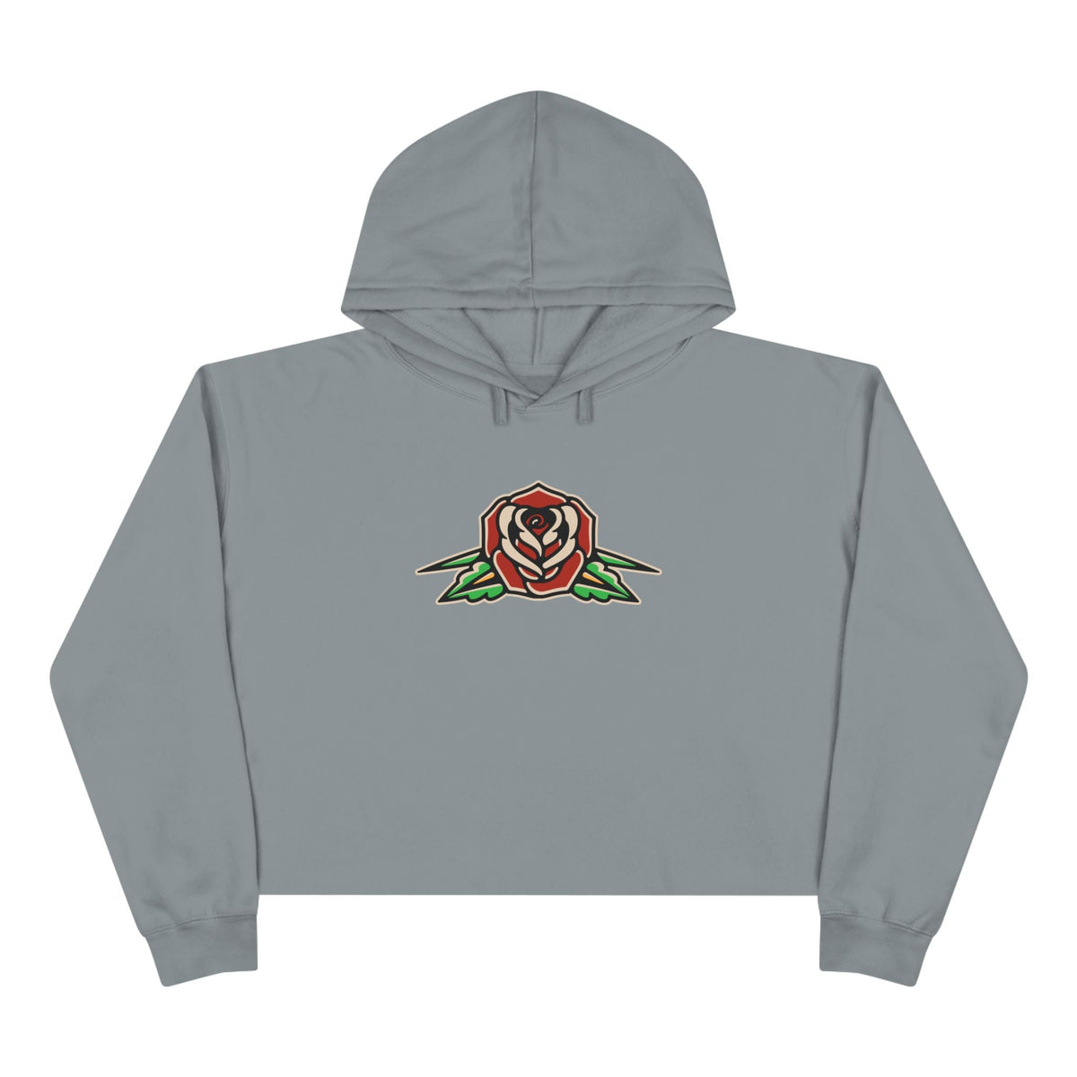 Liebe Calavera Rosa Crop Hoodie