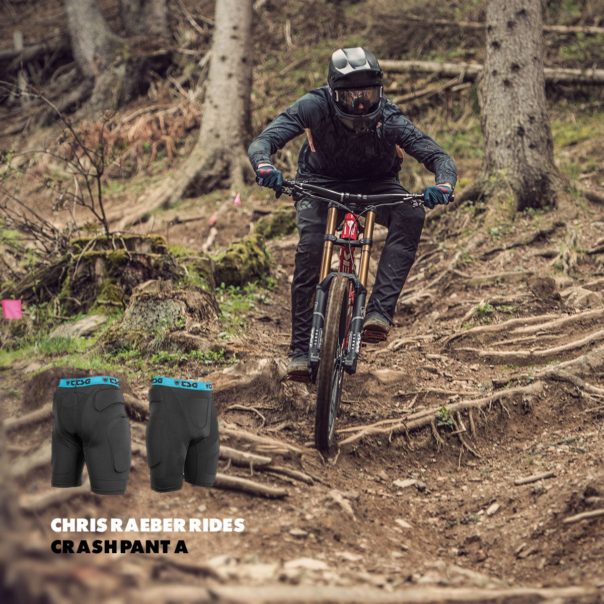 TSG - Protective Shorts - Crash Pant A - Black