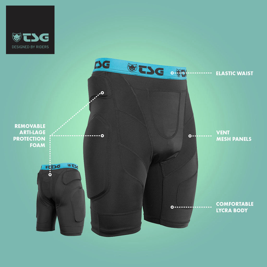 TSG - Protective Shorts - Crash Pant A - Black