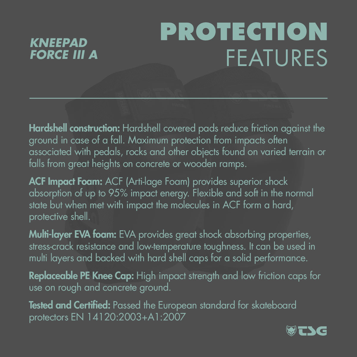 TSG - Kneepad Force III A (Skate Knee Pads)