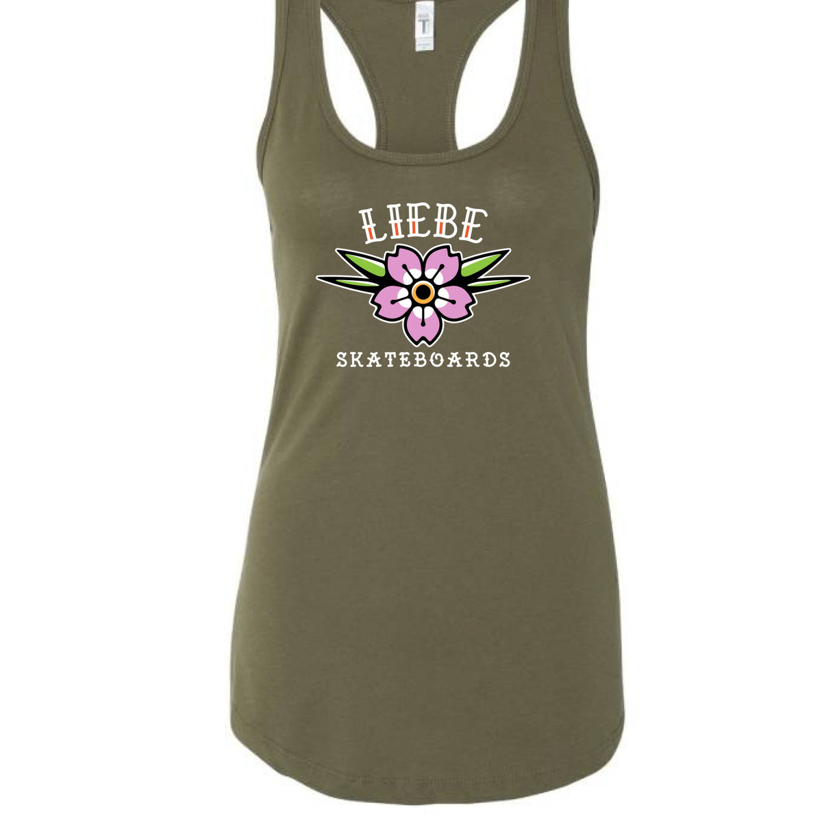 Liebe Cherry Blossom Women’s Racerback Tank Top